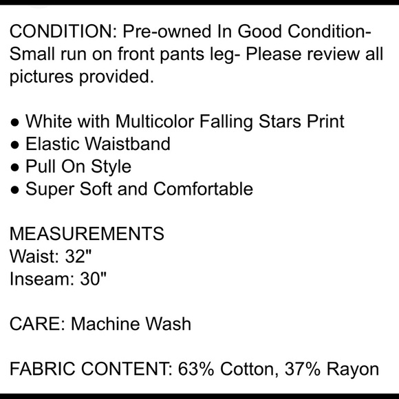 Monrow.  Pants. Falling stars, your new favs.  M - Picture 7 of 7